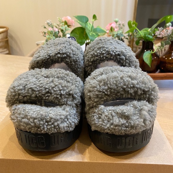 UGG oh Fluffita sandals shoes fluffy sterling slingback burnt olive - Picture 5 of 15